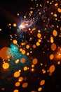 Artistic welding sparks light Royalty Free Stock Photo