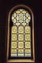 Artistic window in Spanish synagogue, Prague, Czech Republic