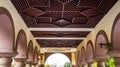 Artistic wooden ceiling, Islamic centre Samarinda Royalty Free Stock Photo