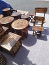 Artistic wooden handicraft furniture