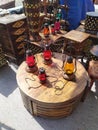 Artistic wooden handicraft furniture and lamps