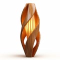 Artistic Wooden Lamp With Distorted And Elongated Forms