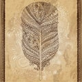 Artistically drawn, stylized, vector tribal Royalty Free Stock Photo