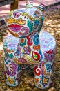 Artistically Painted Animal Bench at Zoo Royalty Free Stock Photo