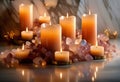The Artistry of Candlelight and Quartz Crystals on Marble