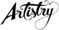Artistry - custom calligraphy text Royalty Free Stock Photo