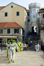 Artists in the central square of the city of Herceg Novi.