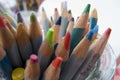 Artists colour pencils Royalty Free Stock Photo