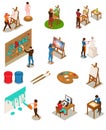 Artists Isometric Set