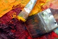 Artists oil painting palette Royalty Free Stock Photo