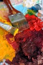 Artists oil painting palette Royalty Free Stock Photo