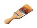 Artists paintbrush creates abstract color