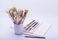 Artists painting and drawing materials Royalty Free Stock Photo