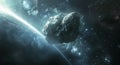 Artists Rendering of an Asteroid in Space