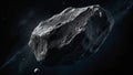 A Gray Asteroid Drifting in Space Royalty Free Stock Photo
