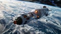 Artists Rendering of a Space Station in Orbit