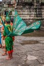 Artists wear traditional costume in Angkor temple,Siemriep, Camb