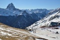 Artouste ski resort against the peak du Midi d'Ossau