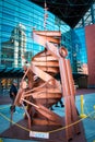 ArtPrize - Grand Rapids, MI /USA - October 8th 2016: DNA strand statue on display during artprize in Grand Rapids Michigan