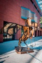 ArtPrize - Grand Rapids, MI /USA - October 8th 2016:Giant animated winged pegasus statue on display during Artprize in Grand Rapid