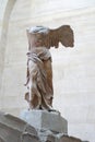 Art Crafts Europe France Paris Stylish Louvre Museum Nike Goddess Winged Victory of Samothrace Sculpture Classical French Heritage Royalty Free Stock Photo