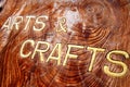 Arts and crafts inscription Royalty Free Stock Photo