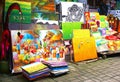 Colorful arts and crafts at the market in Ubud, Bali, Indonesia