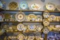 Arts and crafts work- Traditional Italian ceramic display in souvenir shop.