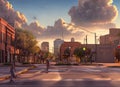 Arts District neighborhood in Dallas, Texas USA. Royalty Free Stock Photo