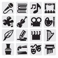 Arts icon set Royalty Free Stock Photo