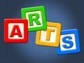 Arts Kids Blocks Indicates Draw Youths And Artwork Royalty Free Stock Photo