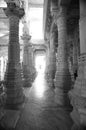 Arts in Ranakpur Jain temple, India Royalty Free Stock Photo