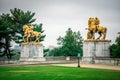 The Arts of War Statues at the Arlington Memorial Bridge - Washington D.C. Royalty Free Stock Photo