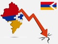 Artsakh Nagorno Karabakh Republic economic crisis vector