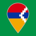 Artsakh Nagorno Karabakh Republic flag icon travel vector