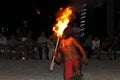 Artshow French polynesia, Fire on the beach Borabora Island, France