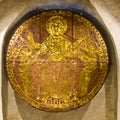 Artwork on ancient crypt