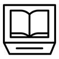 Artwork book icon outline vector. Museum art