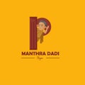Manthra dadi vector mascot logo