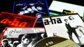 Artwork of the cd collection of the Norwegian synthpop group A-Ah Royalty Free Stock Photo