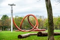 Artwork of Claes Oldenburg in Eschholzpark in Freiburg im Breisgau Royalty Free Stock Photo