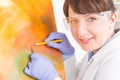 Artwork conservator at work Royalty Free Stock Photo