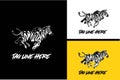 artwork design of zebra and panther vector illustration black and white