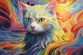 Artwork face head creativity eyes pets feline drawing pretty mammal furry looking background funny