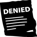 Denied Document Vector Graphic for Business Rejection and Application Refusal Royalty Free Stock Photo