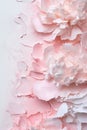 This artwork features loose and expressive pink and peach peonies created with thick acrylic paint. The soft background Royalty Free Stock Photo