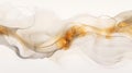 Abstract Environmental Art With Fluid Shapes In Gold Thread And Whitewash Colors Royalty Free Stock Photo