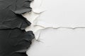 This artwork features a striking torn paper texture that divides the background into two contrasting halves, one black Royalty Free Stock Photo