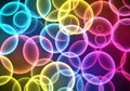 Artwork featuring an array of overlapping translucent circles in Royalty Free Stock Photo