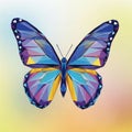 Artwork featuring a low poly design. The wings display a vibrant Royalty Free Stock Photo